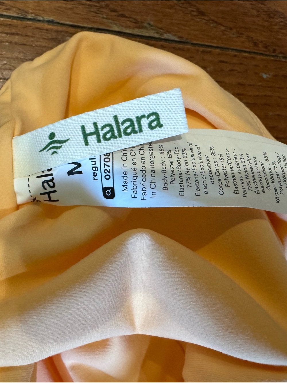 HALARA Peach V-Neck Wide-Leg Spaghetti Strap Jumpsuit - Picture 10 of 11